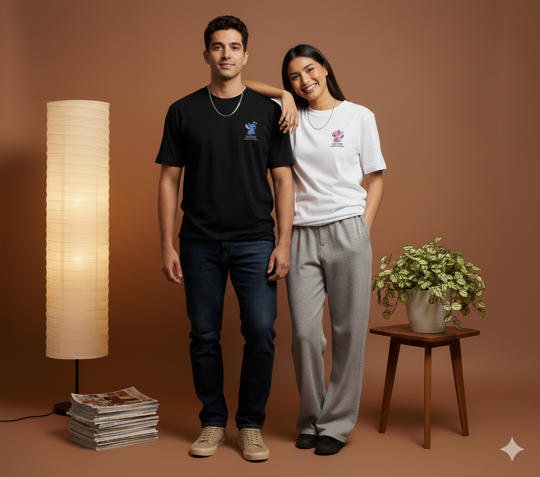 Stitch & Angel Duo: "You Are My Everything" T-Shirt Set