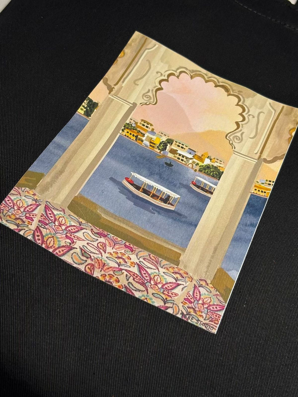 The Udaipur Archway Tote: A Window to Serene Waters