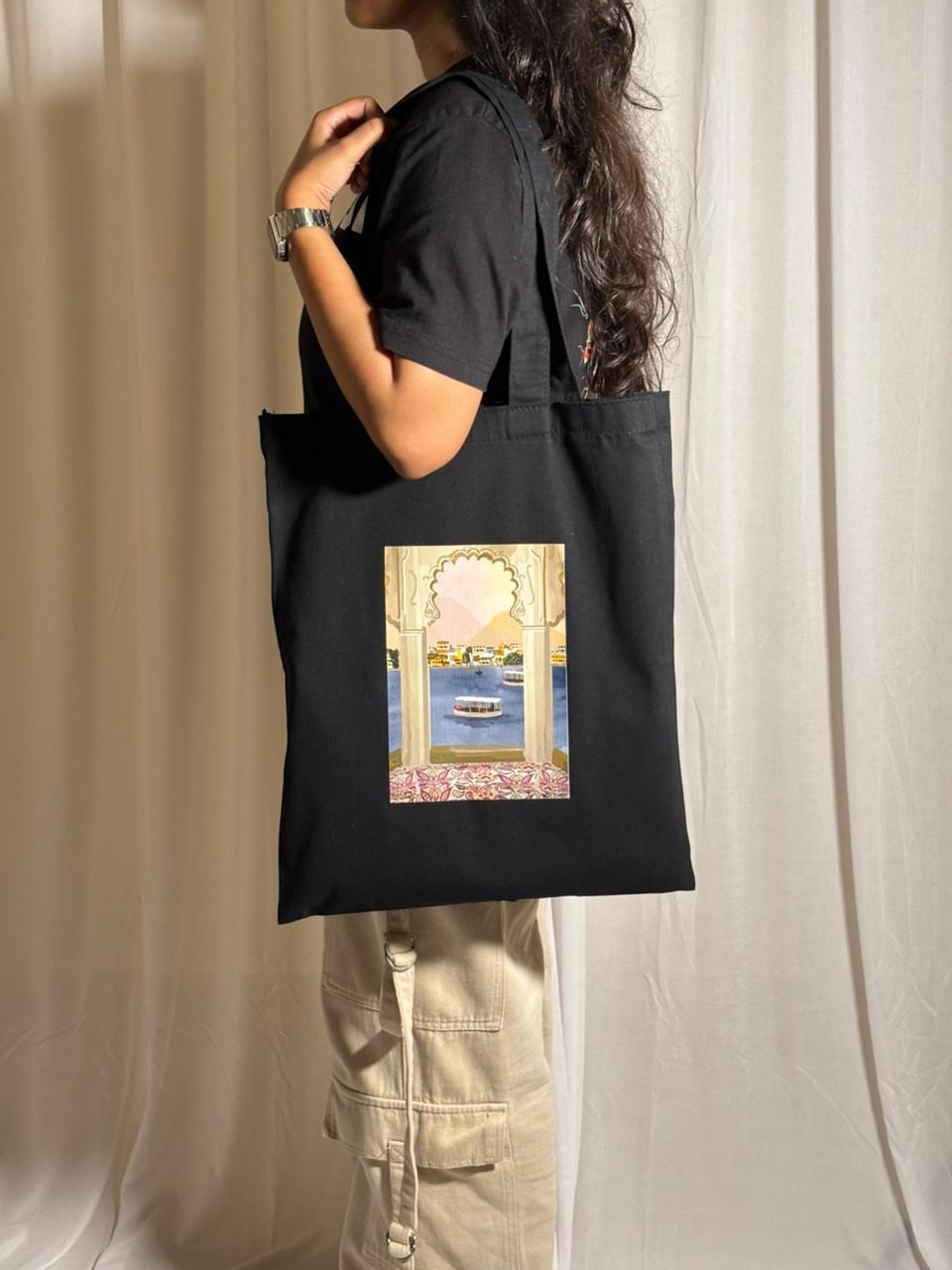 The Udaipur Archway Tote: A Window to Serene Waters