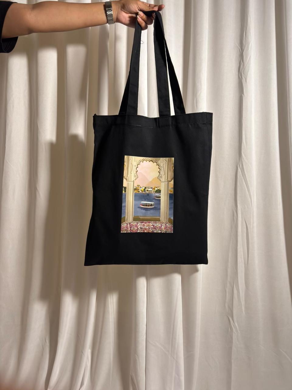 The Udaipur Archway Tote: A Window to Serene Waters