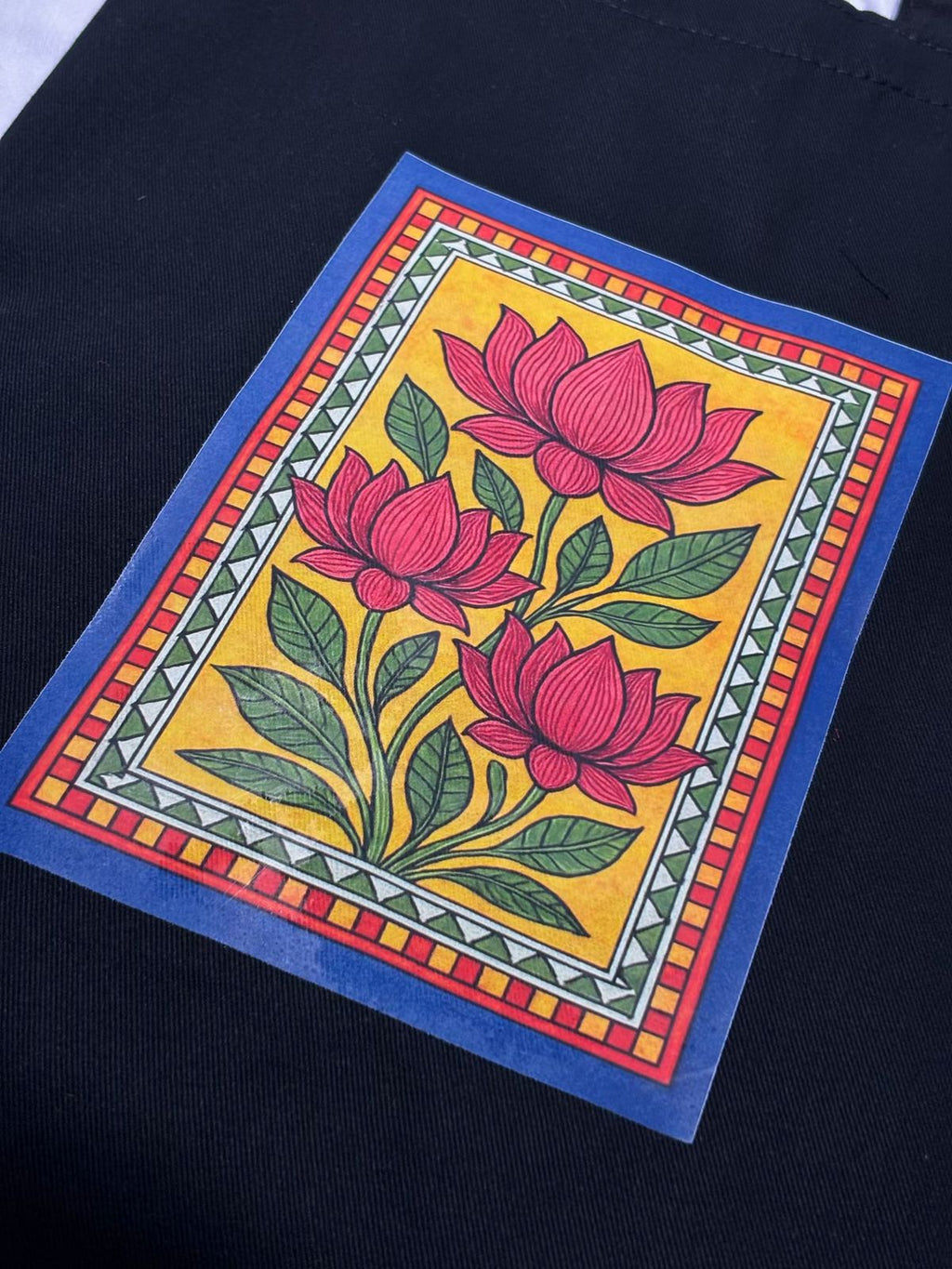 The Mithila Lotus Tote: Symbol of Purity and Tradition