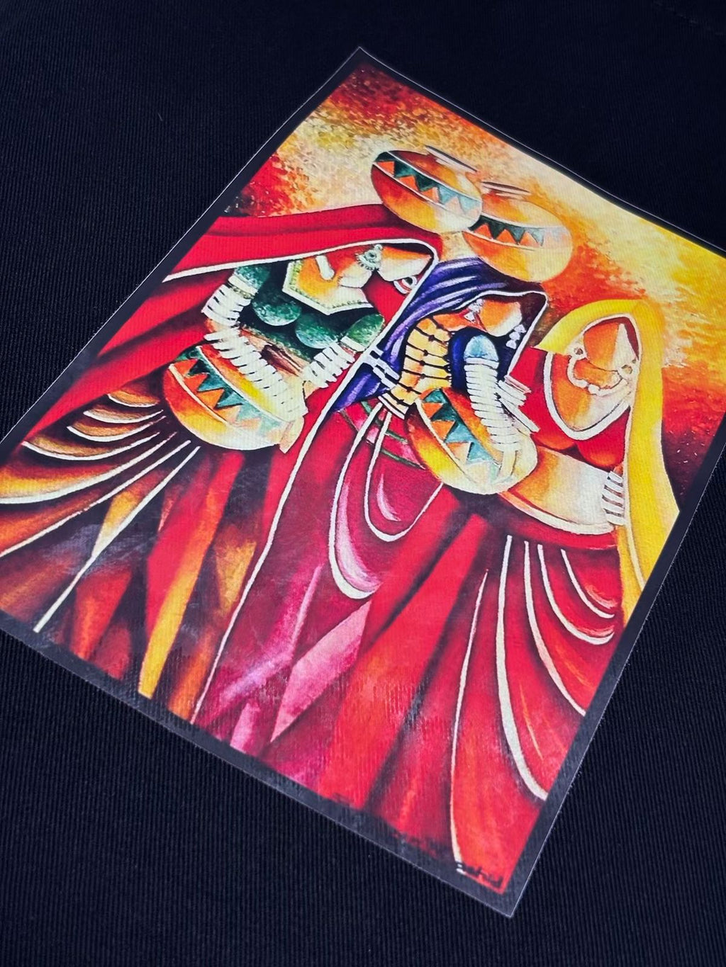 "Matka Carriers" Rajasthani Art Canvas Tote Bag