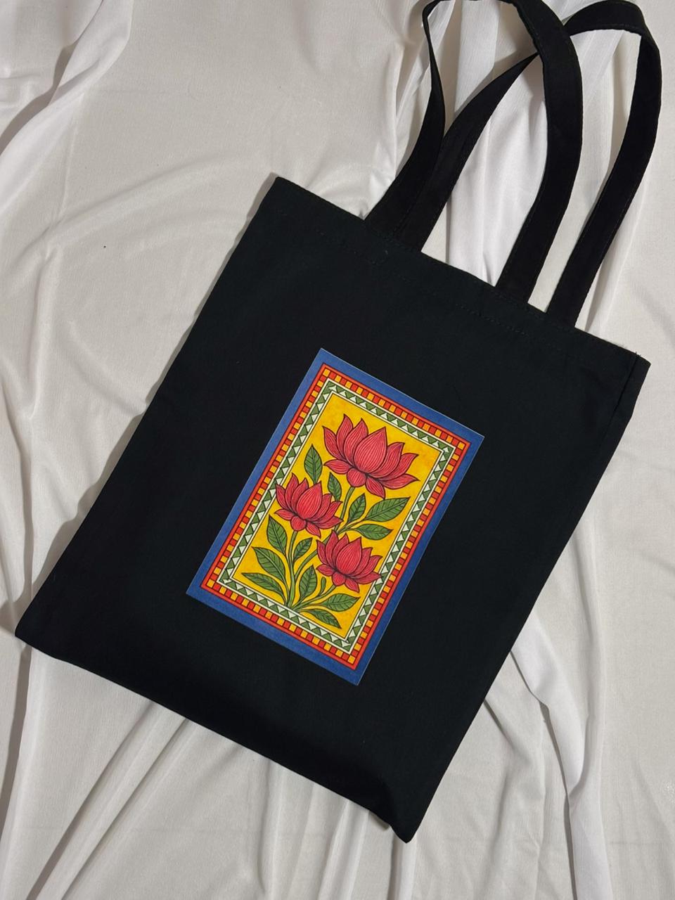 The Mithila Lotus Tote: Symbol of Purity and Tradition
