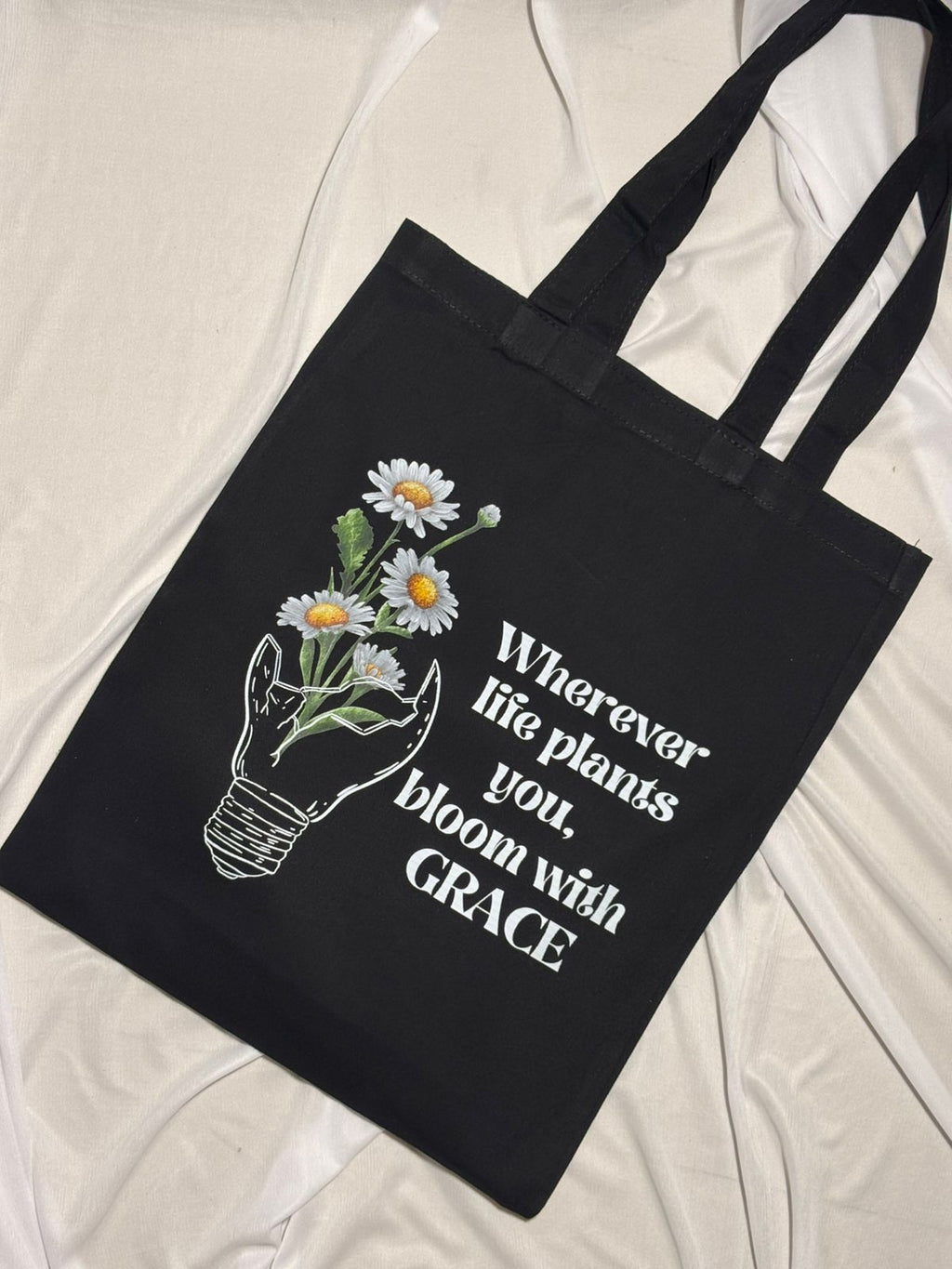 The "Bloom With Grace" Resilient Daisy Tote Bag