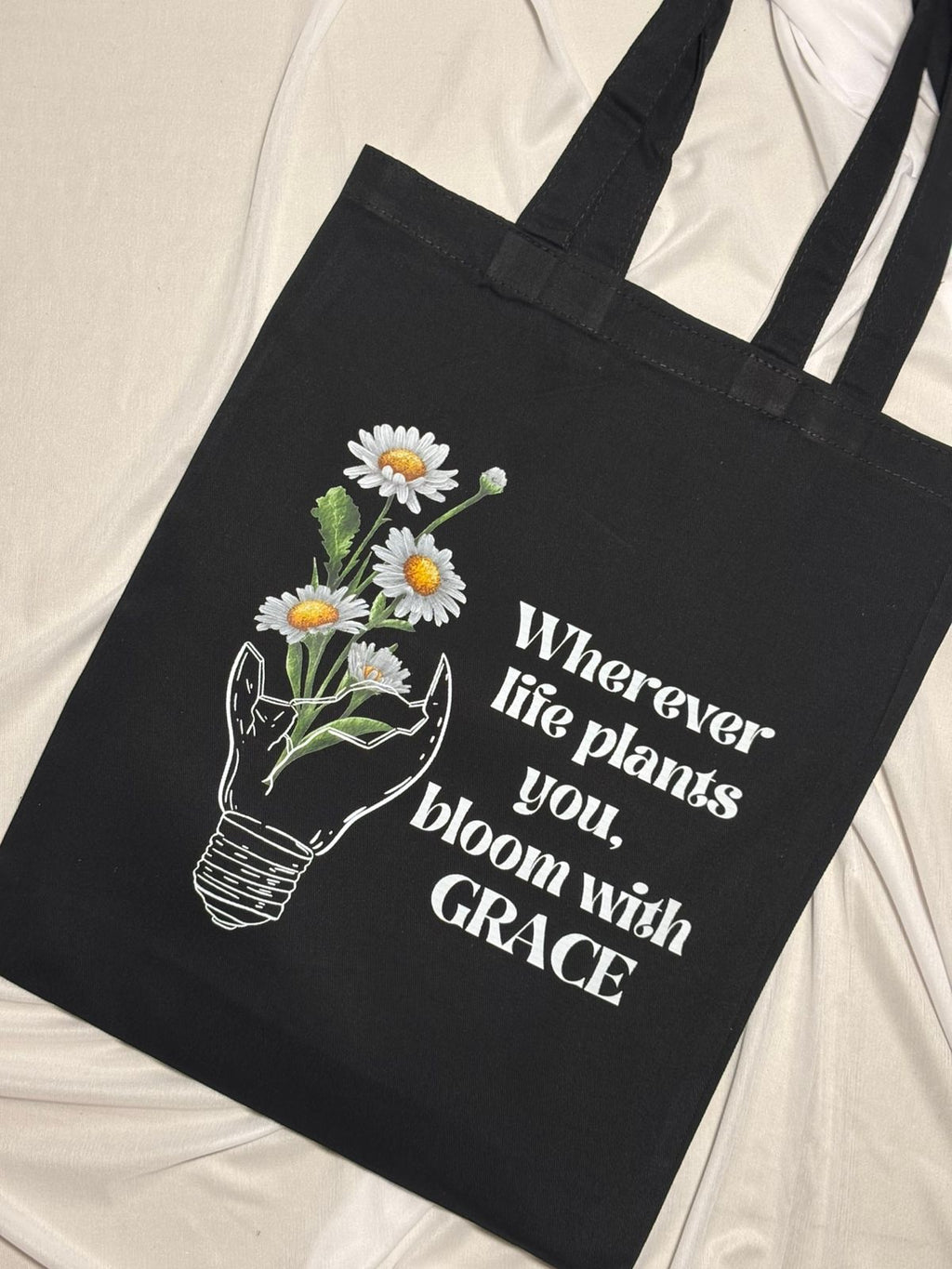 The "Bloom With Grace" Resilient Daisy Tote Bag
