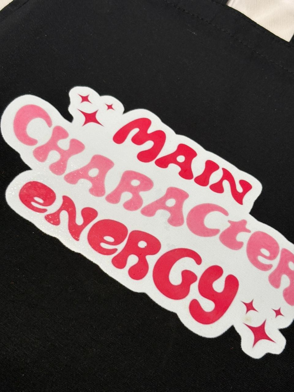 "Main Character Energy" Affirmation Canvas Tote Bag