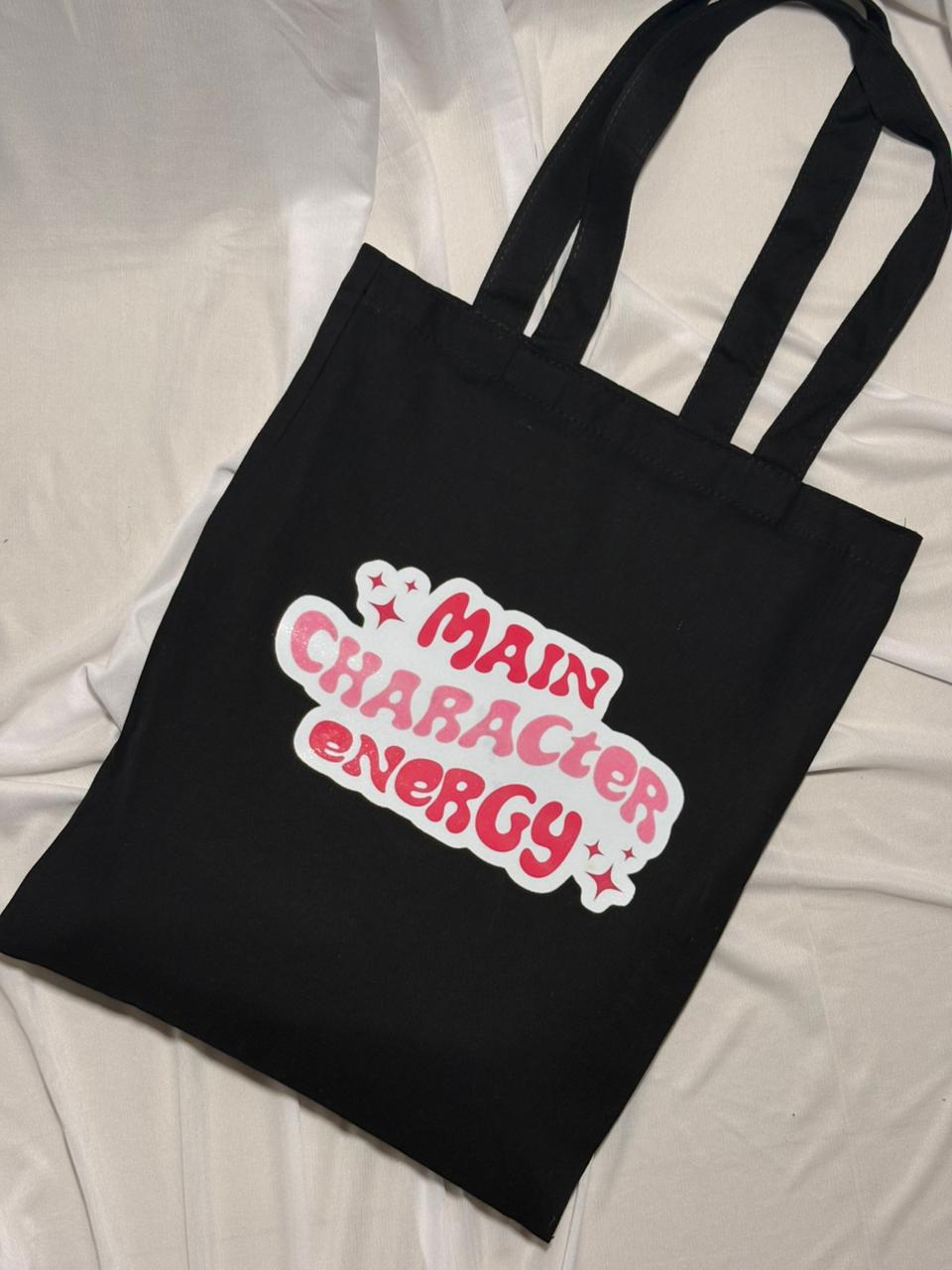 "Main Character Energy" Affirmation Canvas Tote Bag