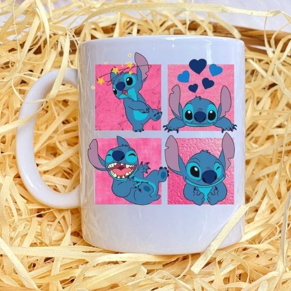 Cute Stitch Expressions Ceramic Mug