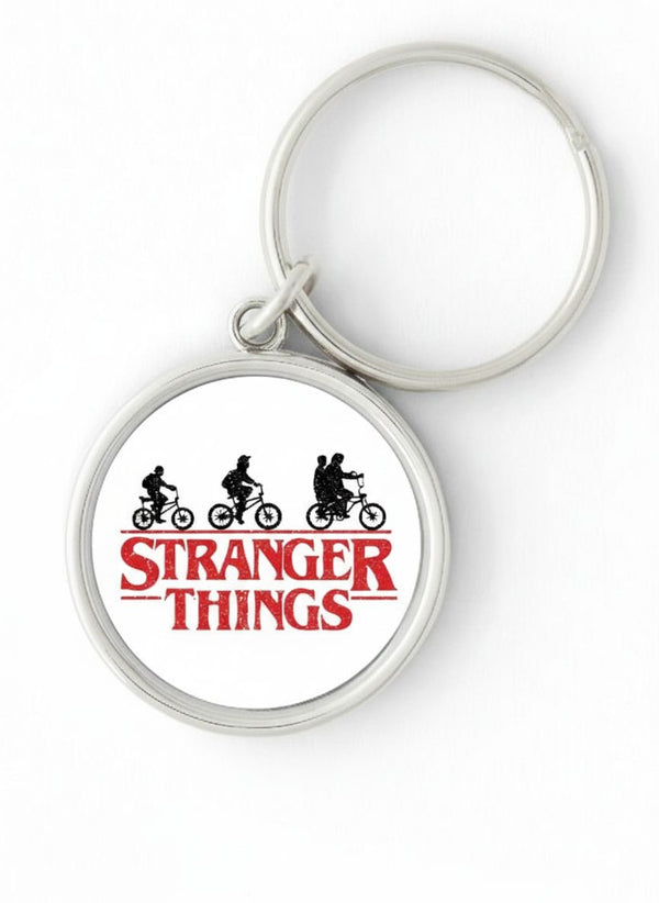 The Hawkins Crew on Bikes Keyring