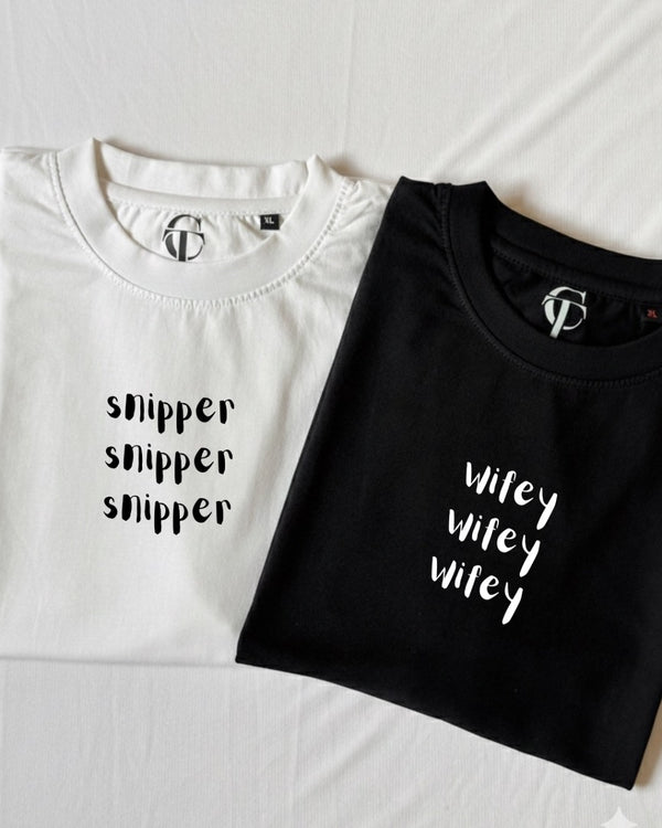 "Wifey" x "Snipper" Duo T-Shirt Set