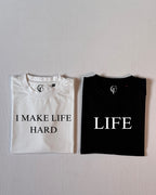 "Life" & "I Make Life Hard" Duo Oversize T-Shirt Set