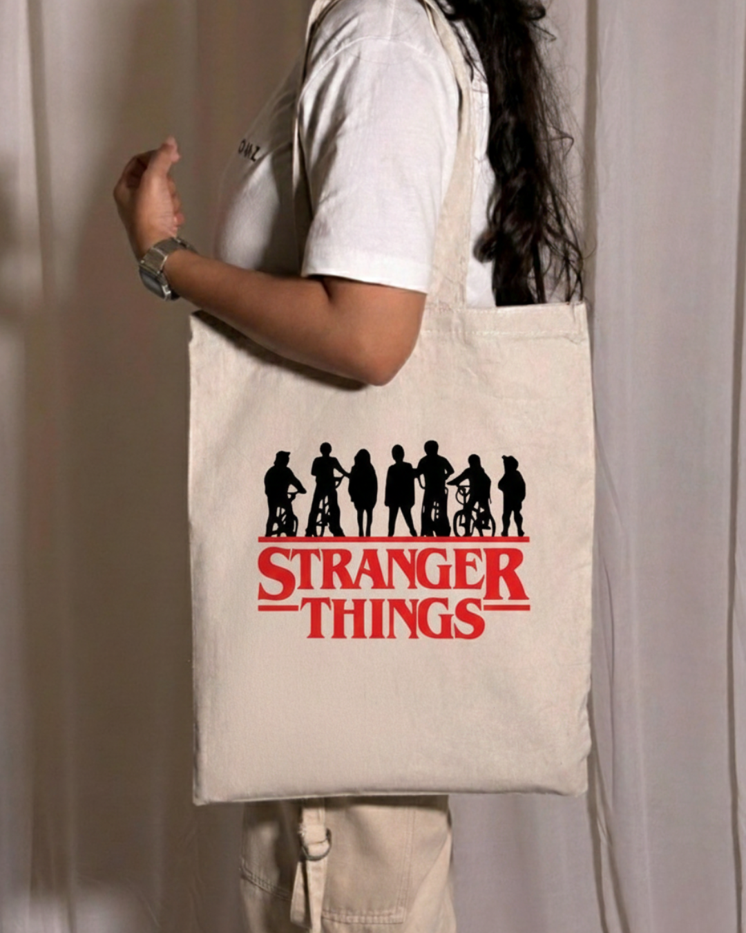 The Iconic Cycle Scene Canvas Shopper