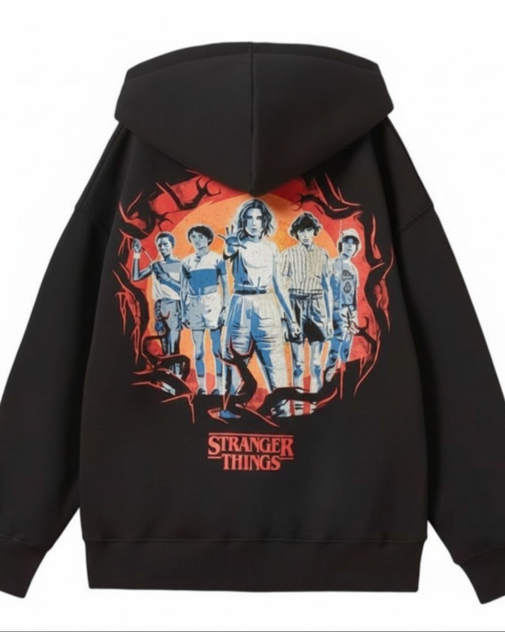 Stranger Things Classic Logo Front / Cast Back Hoodie