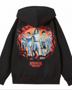 Stranger Things Classic Logo Front / Cast Back Hoodie