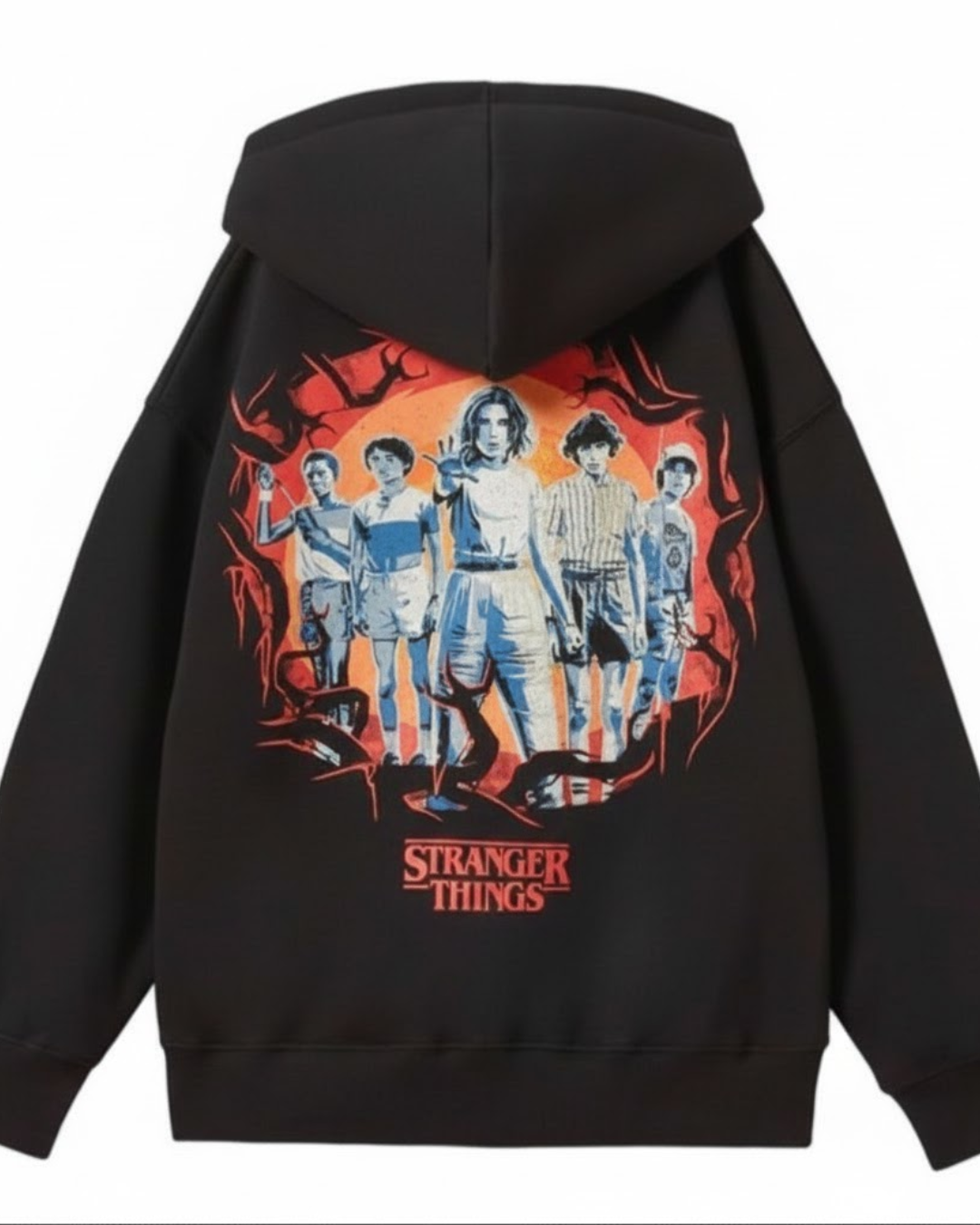 Stranger Things Classic Logo Front / Cast Back Hoodie